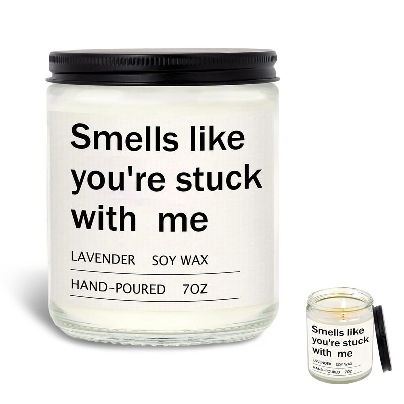 Funny Candle Gift, Romantic Wedding for Her or Him, for Her, Unique Husband Boyfriend Girlfriend,Valentineâ€™s Presents, Lavender Scented 7oz